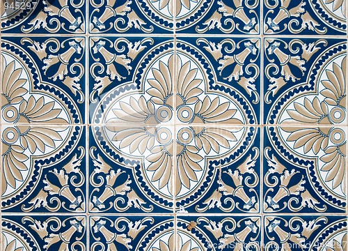Image of Traditional Portuguese glazed tiles