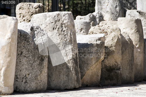 Image of stone castle artifacts Limassol Castle Cyprus