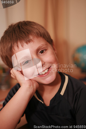 Image of Portrait of young cheerful boy