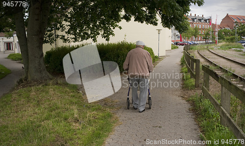 Image of Diabled elderly male