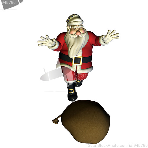 Image of Santa Claus found his bag