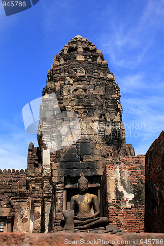 Image of Buddha Image in Pagoda Lopburi of Thailand 