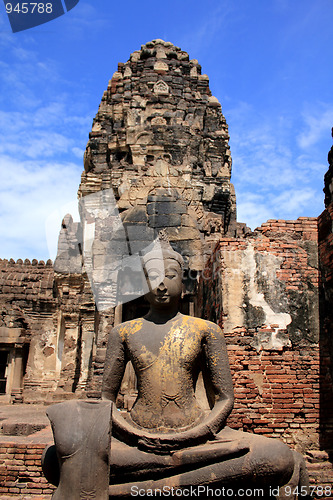 Image of Buddha Image in Pagoda Lopburi of Thailand 