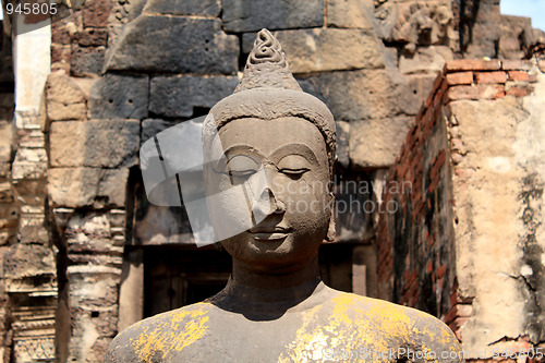 Image of Buddha Image in Pagoda Lopburi of Thailand 