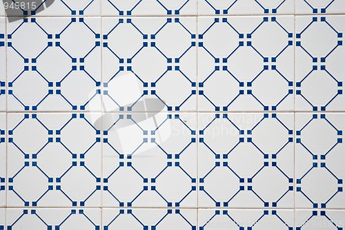 Image of Traditional Portuguese glazed tiles