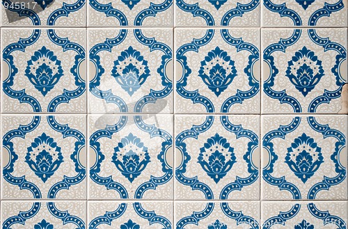 Image of Traditional Portuguese glazed tiles