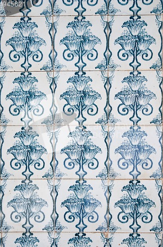 Image of Traditional Portuguese glazed tiles