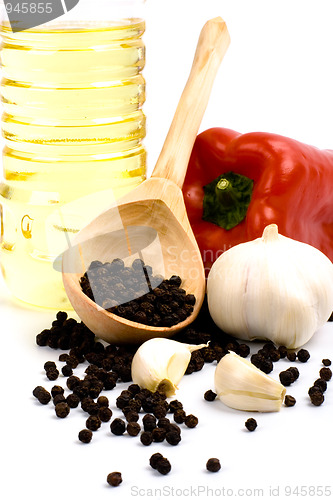 Image of vegetables and oil 