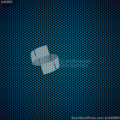 Image of blue hexagon metal background