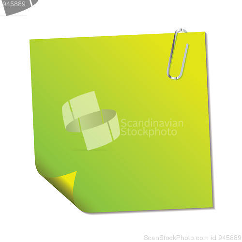 Image of green sticky note