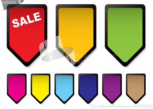 Image of price tag icons black