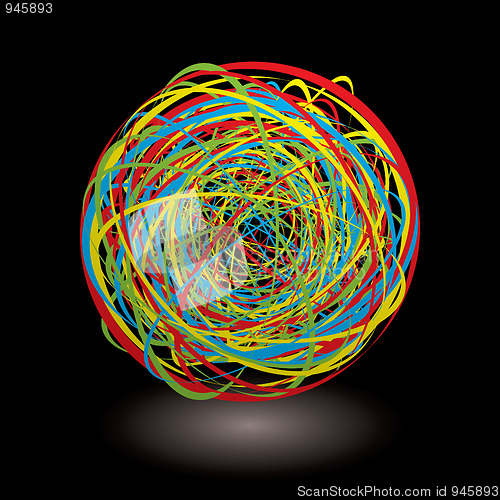 Image of elastic band tangle dark icon