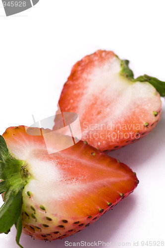 Image of strawberry on the white background