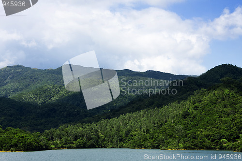 Image of north mountains and green grass 