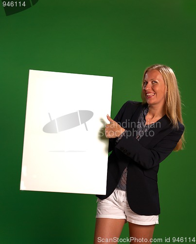 Image of Holding a board with copy space
