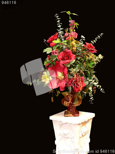 Image of Silk flower with stand.