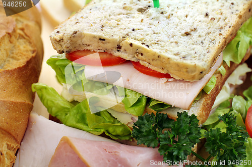 Image of Ham And Salad Sandwich