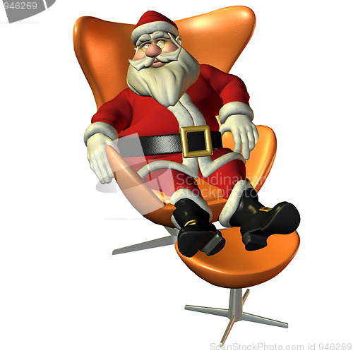 Image of Santa Claus in sitting pose