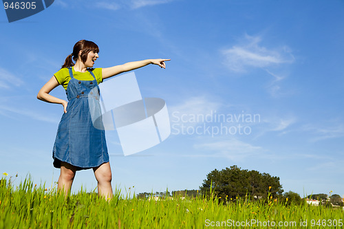 Image of Pointing to somewhere