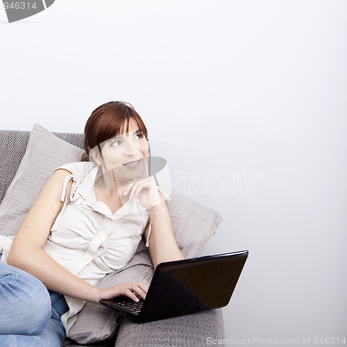 Image of Working with a laptop