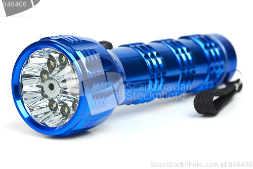 Image of Blue metal LED flashlight