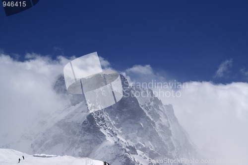 Image of  Mountains in clouds