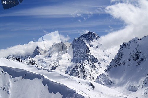 Image of Caucasus Mountains. Dombai.