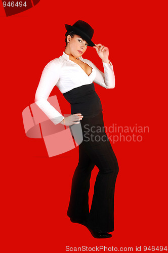 Image of Business lady with hat.