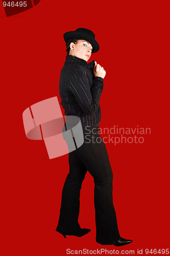 Image of Business lady with hat.
