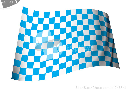 Image of blue checkered flag