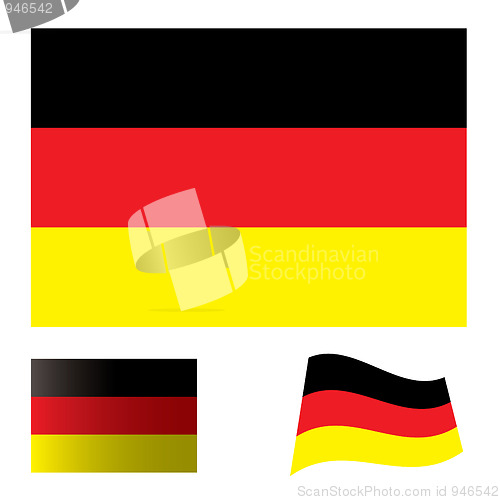 Image of German flag set