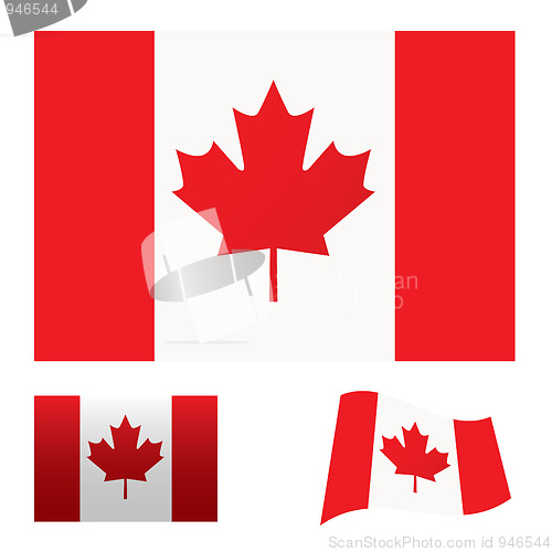 Image of Canada flag set