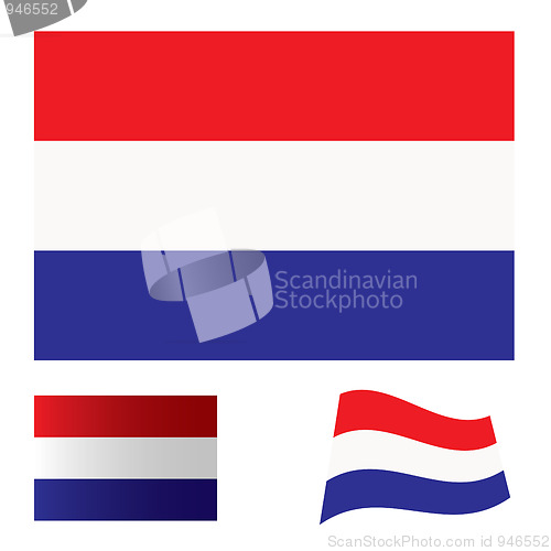 Image of Netherlands flag set