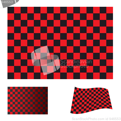 Image of checkered red flag