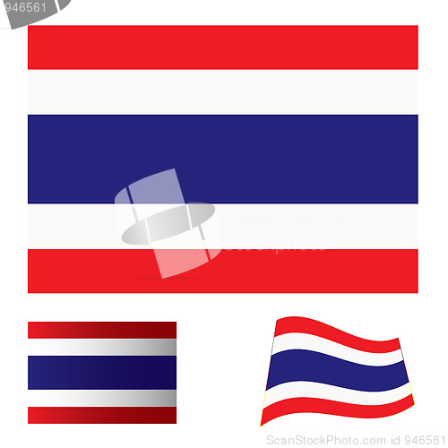 Image of Thailand flag set