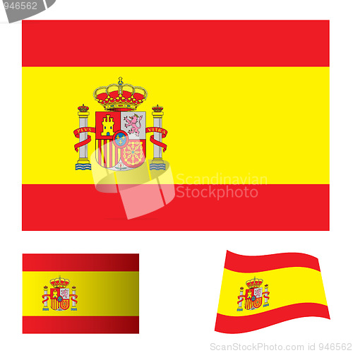 Image of spain flag set