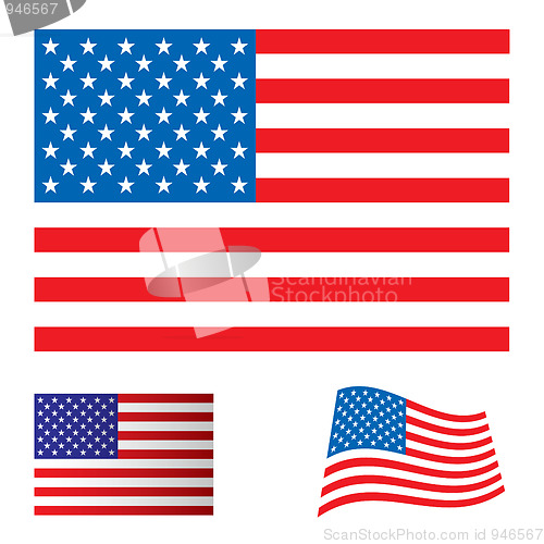 Image of USA flag set