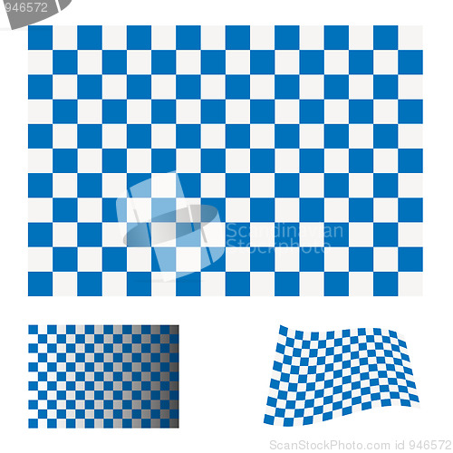 Image of checkered blue flag