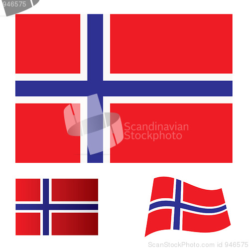 Image of Norway flag set