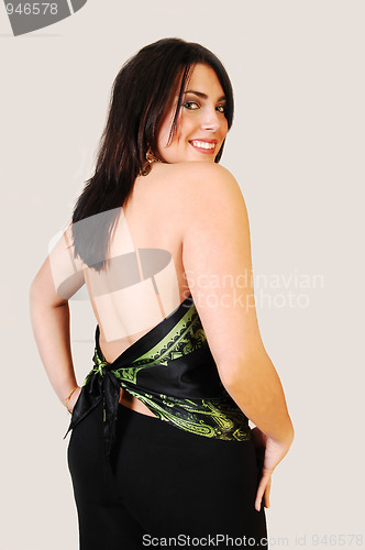 Image of Back few of an young woman.
