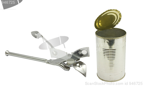 Image of can opener and tin can