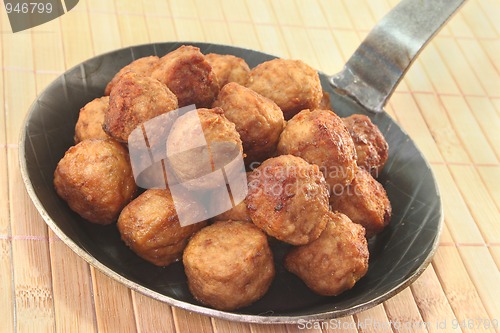 Image of Köttbullar in a pan