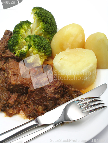 Image of Pot roast stewed steak dinner