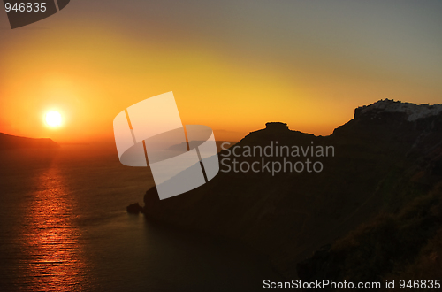 Image of Santorini sunset
