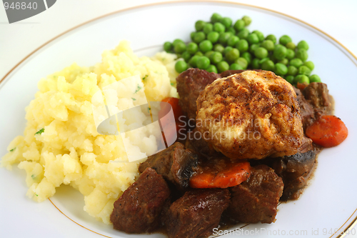 Image of Stewed steak and dumpling dinner