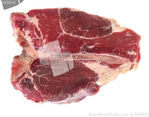 Image of T-bone steak isolated on white