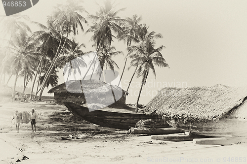 Image of Fishing village retro