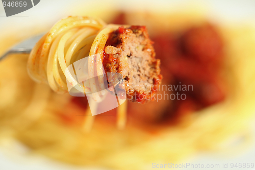 Image of Meatball and spaghetti