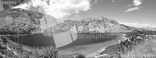 Image of Lake Kournas monochrome