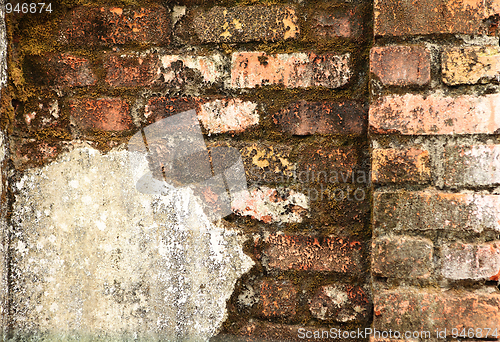 Image of Old brick wall with copyspace